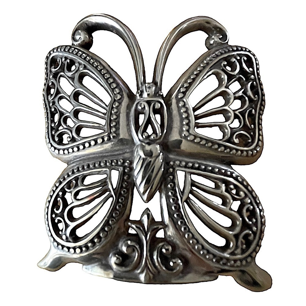 Brighton Silver Tone "Fly By Night" Butterfly Nightlight With Toggle Switch - Picture 4 of 9